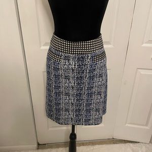 CAbi (Size 6) Club Tweed Mini Skirt